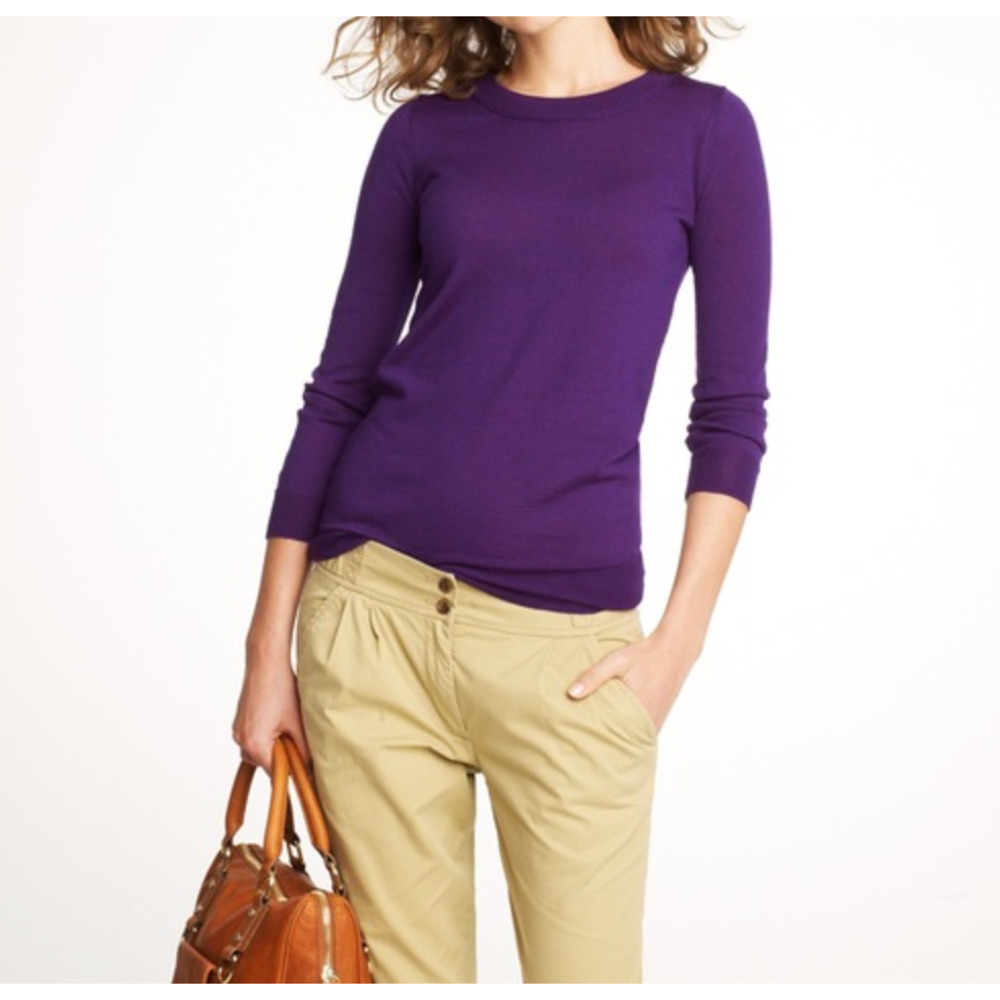 J. Crew Purple Crew Neck Sweater